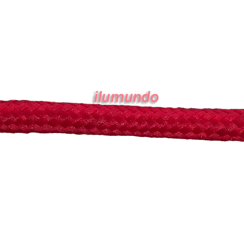 Cable textil por metro Rojo