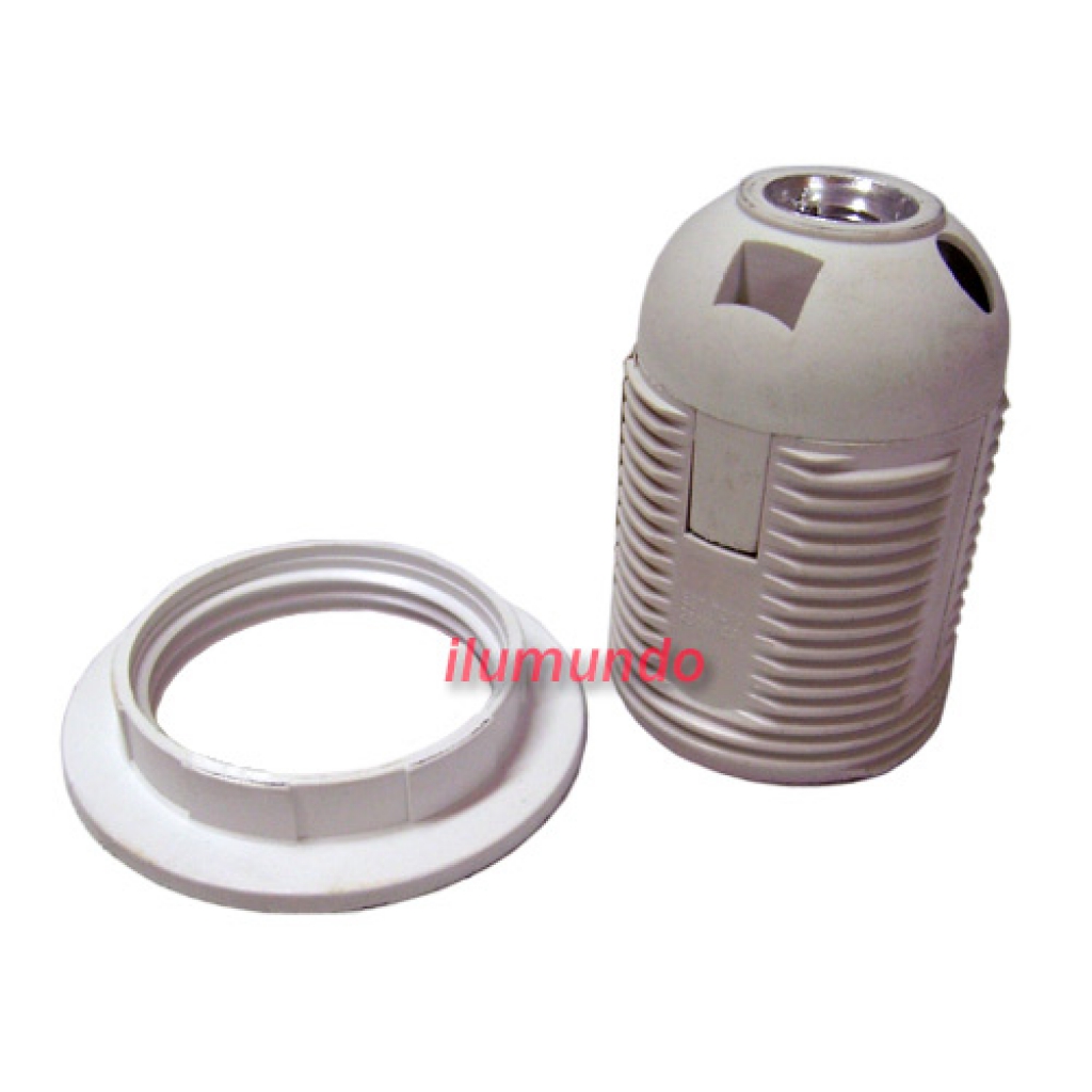 Portalámpara c/ala plastica import E27