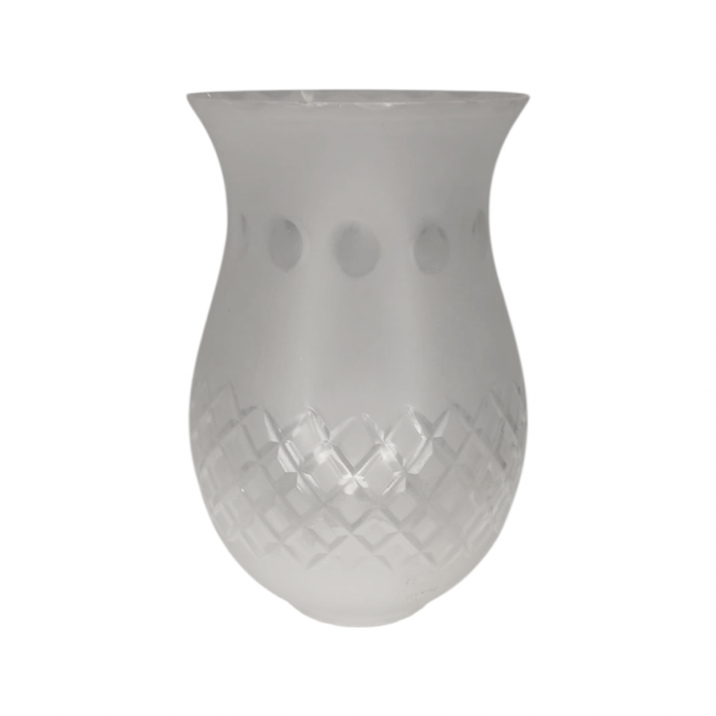 Fanal Porteño 14 cm vidrio Satinado Tallado 