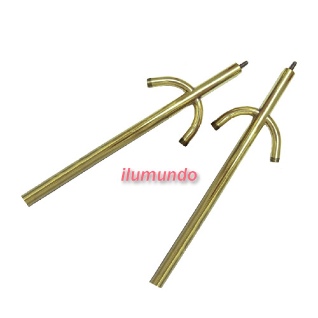 Lira 25 cm c/ reduccion bronce 2 luces