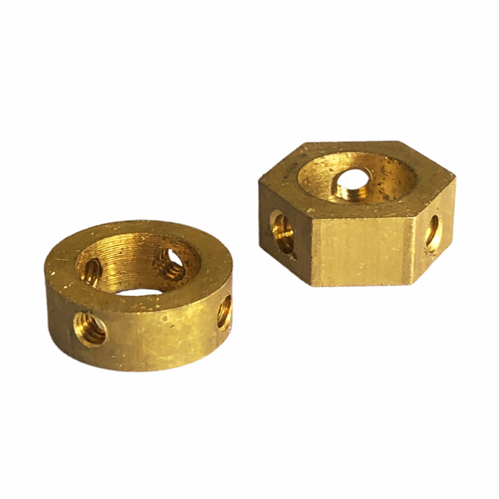 Hexagonal y Redondo 3/4x14x3 agujeros p/ varillas Bronce